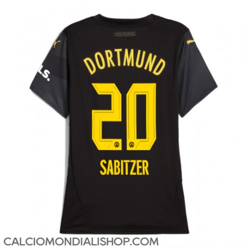 Maglie da calcio Borussia Dortmund Marcel Sabitzer #20 Seconda Maglia Femminile 2024-25 Manica Corta